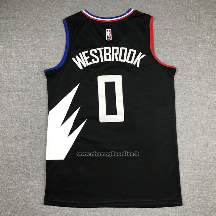 Maglia Los Angeles Clippers Russell Westbrook #0 Statement 2022-23 Nero